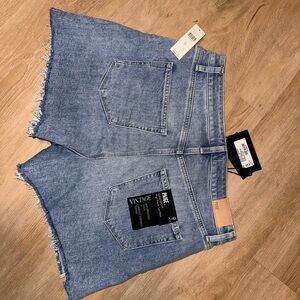 PAIGE Light Blue High Rise Denim Shorts size 31